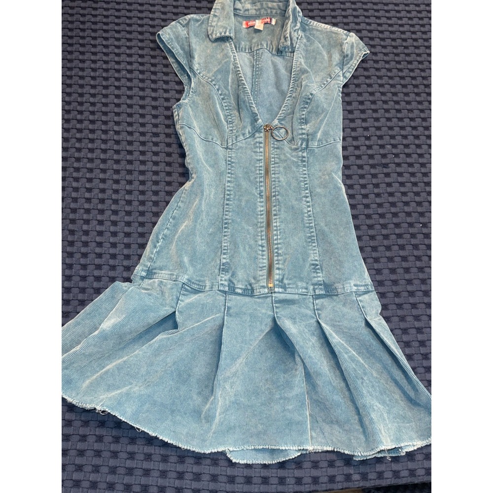 BDG Urban Outfitters Shirt Dress Women's XS TP Blue Corduroy Pleated
